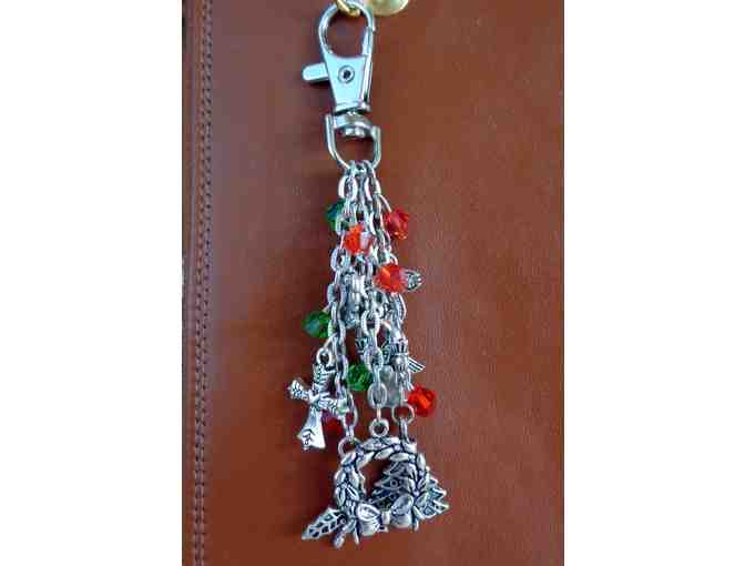 Hand-Crafted Christmas Bag Charm -- New