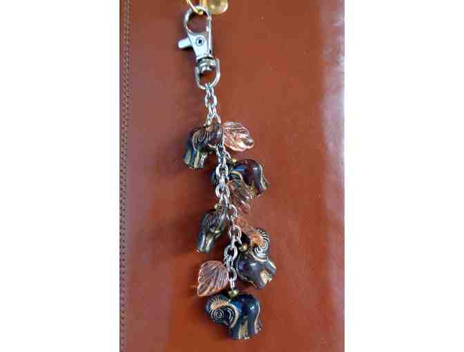 Hand-Crafted Elephant Bag Charm -- New
