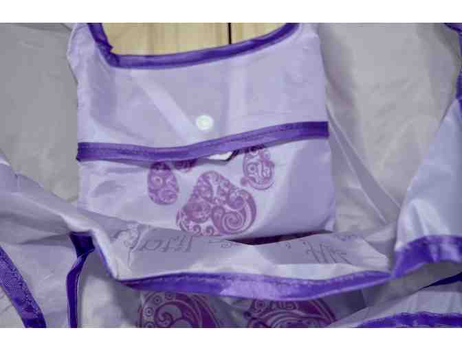 'Until They All Have a Home' Paisley Purple Paw Compact Shopping Bag - New