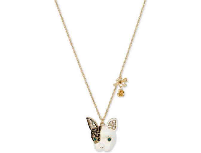 French Bulldog Pendant Necklace by Betsey Johnson -- New