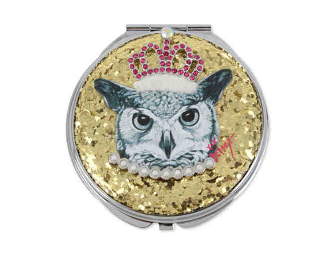 Betsey Johnson Owl Compact Mirror -- New