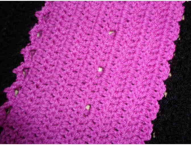 Colorful Hand-Crocheted Lap Quilt -- New