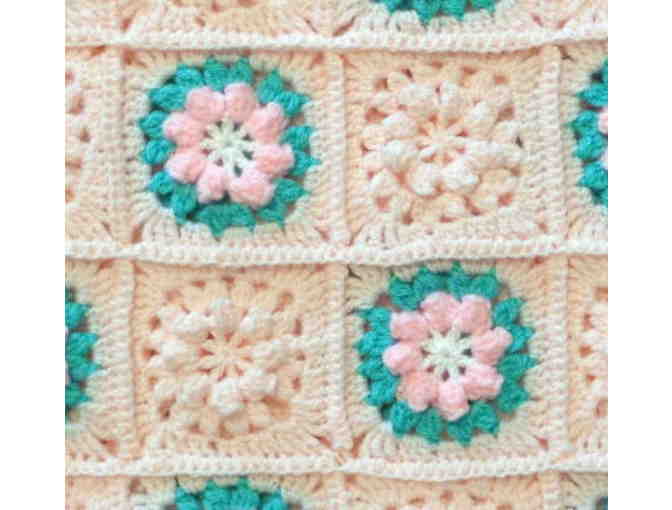 Beautiful Hand-Crocheted Baby Coverlet -- New