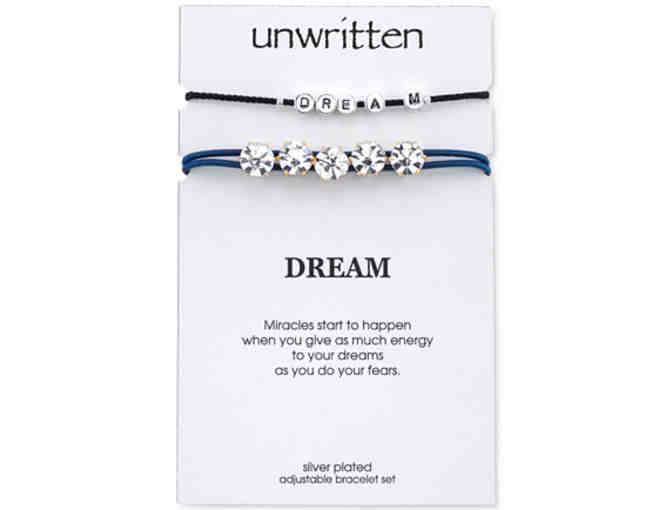 2-Pc. Set Dream and Flower Cord Adjustable Bracelets -- New