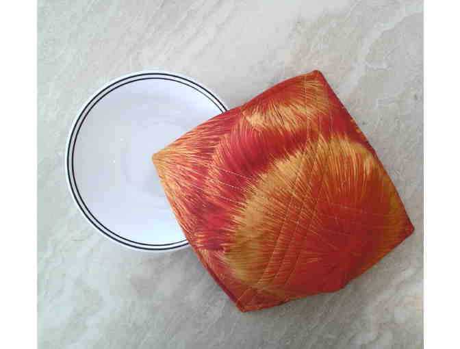 Fabulous Turkey Motif Hand-Crafted Microwave Bowl Holder -- New