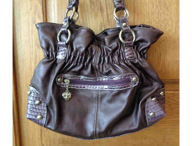 Kathy Van Zeekand Plum Handbag -- Like New, Never Used