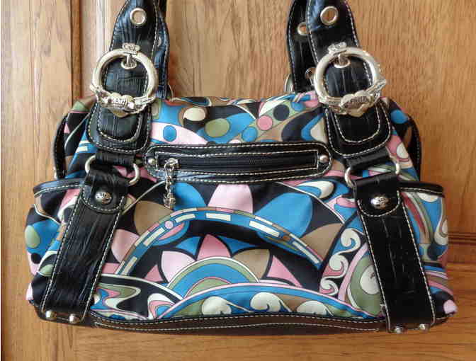 Modern Geometric Design Handbag by Kathy Van Zeeland -- Like New, Never Used