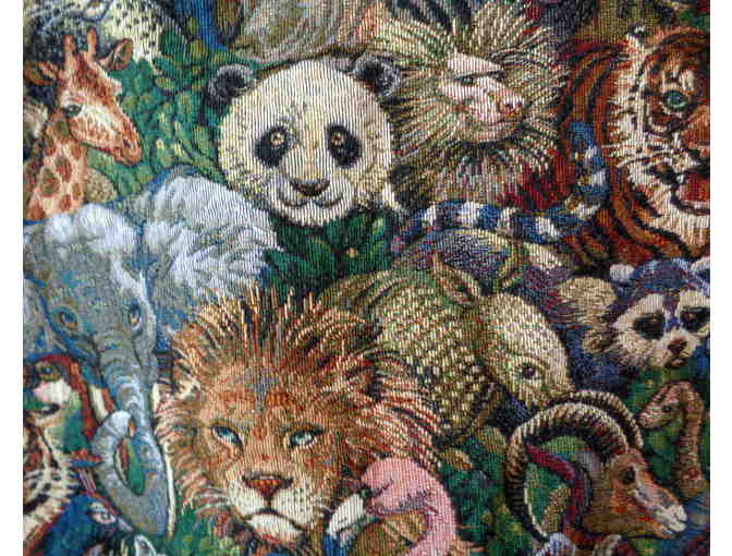 Jungle Animal Large Tapestry Tote -- Like New