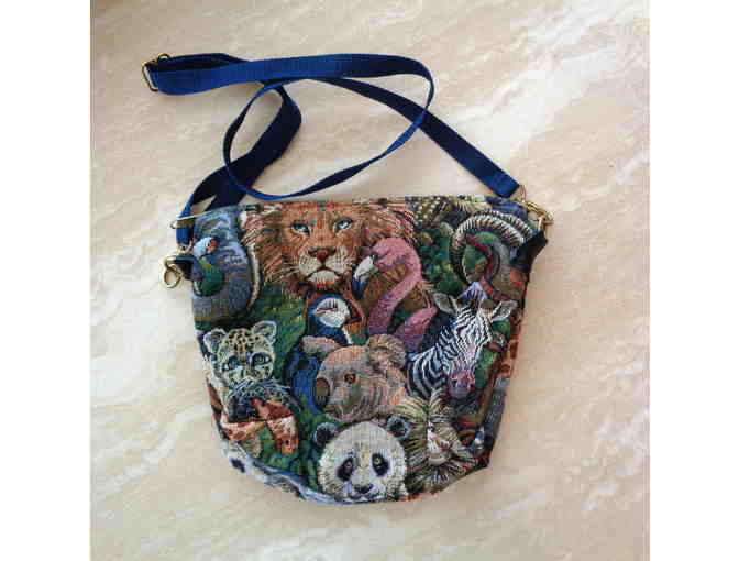 Cross-Body Jungle Animal Tapestry Handbag -- Like New, Never Used