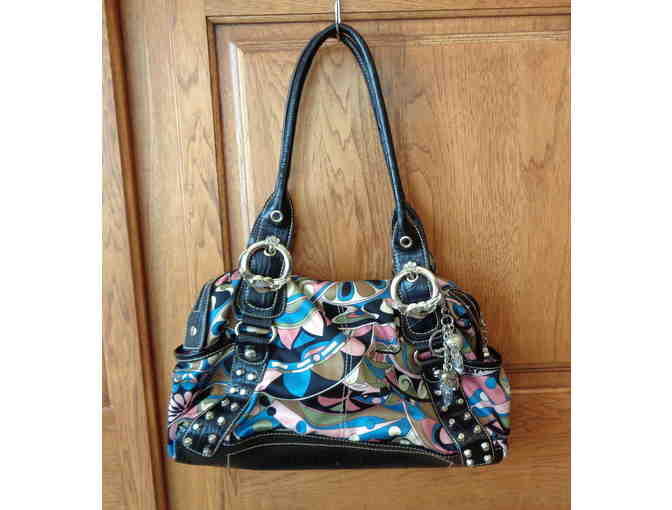 Modern Geometric Design Handbag by Kathy Van Zeeland -- Like New, Never Used