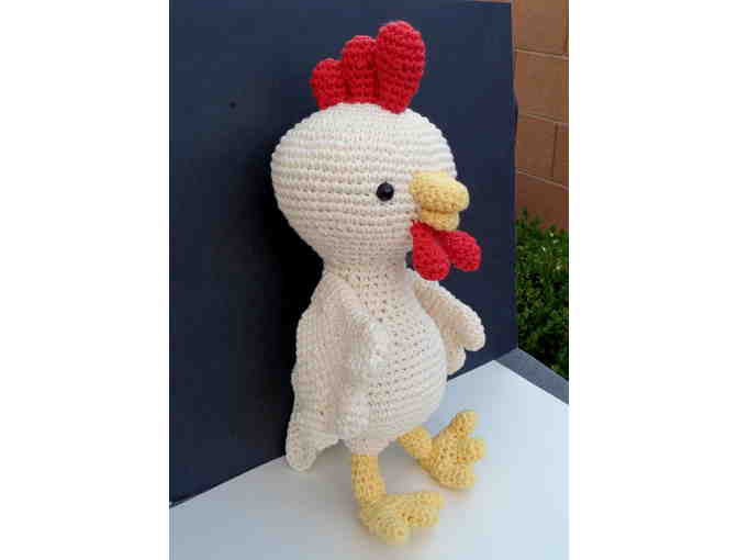 Hand-Crocheted 'Rollie the Rooster' -- New