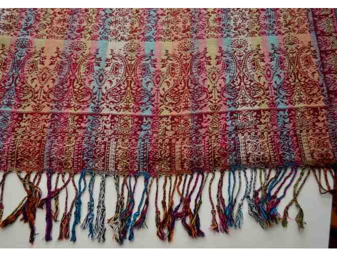 Wine Tapestry Design PASHMINA Scarf -- New