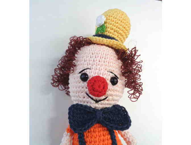 Hand-Crocheted 'Clancy the Clown' -- New