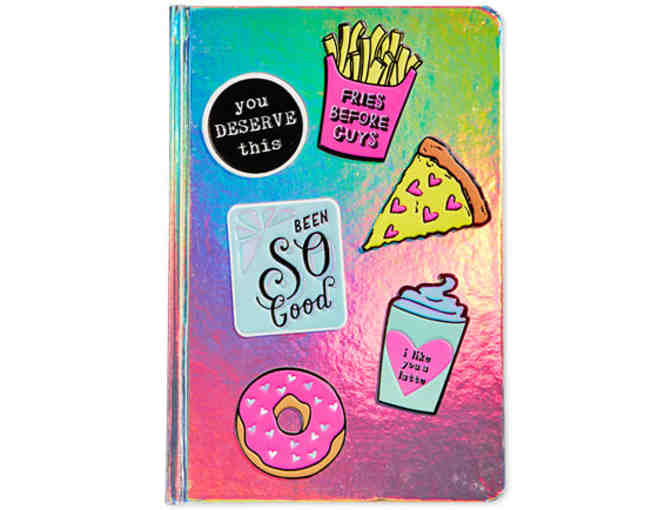 Holographic Journal with Puffy Stickers -- New