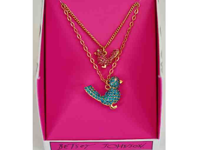 Duo Bird Pendant Necklace by Betsey Johnson -- New
