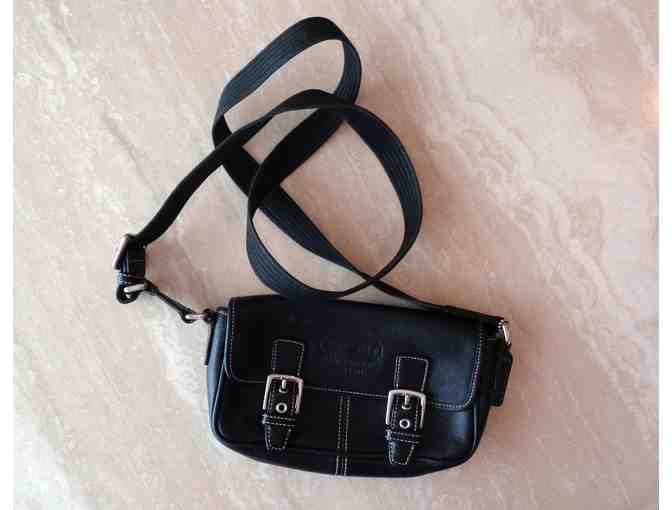 Black Cross-Body 'Coach' Bag -- Pre-Owned
