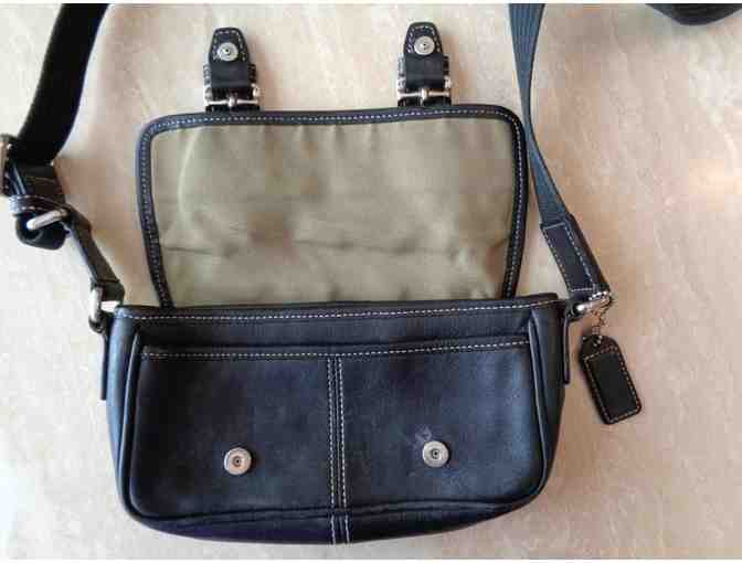 Black Cross-Body 'Coach' Bag -- Pre-Owned