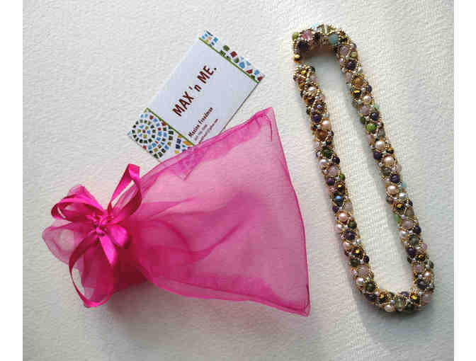 Beaded Jeweled Necklace - 16' Choker by Max n Me