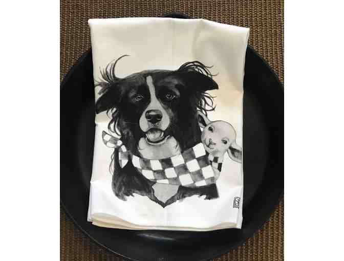 Tea Towels - Set of 3 - Dragonfly, Dog, Feather