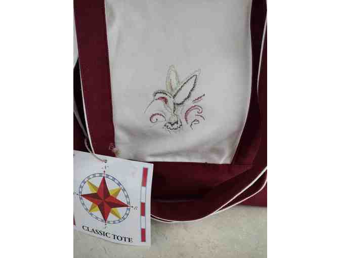 Hummingbird Embroidered Tote Bag and Hummingbird Feeder