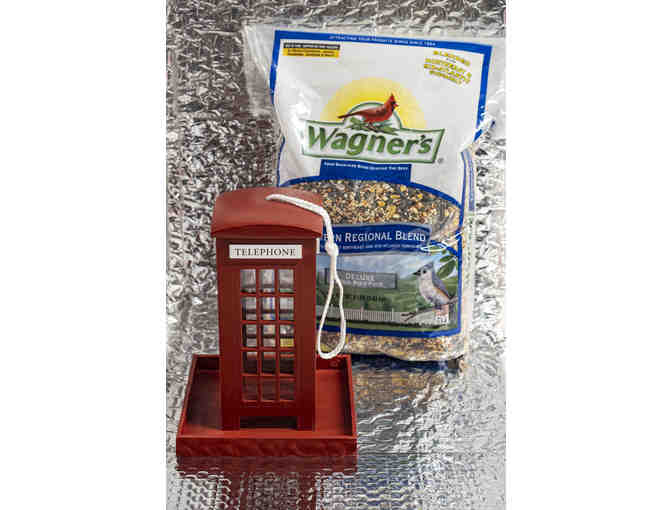 British Phone Box Birdfeeder and Seeds