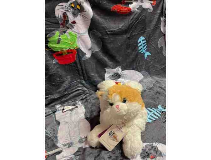 The Heat Is On! Cat Themed Throw and Warmie