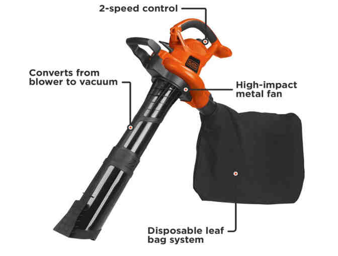 BLACK AND DECKER 12 AMP CORDED BLOWER/VAC/MULCHER