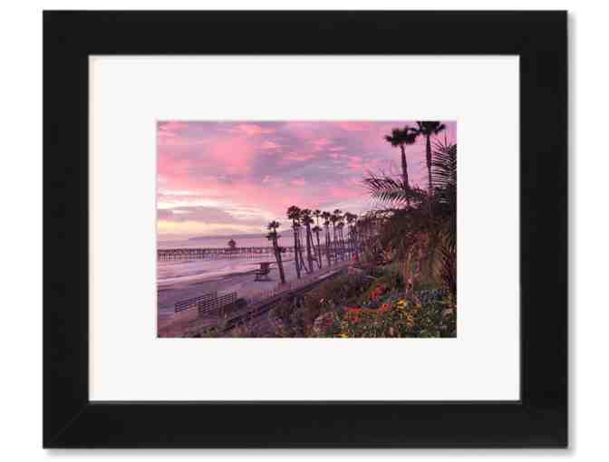 California Sunset Photograph - Pier & Pink Sky (Horizontal) - Photo 1