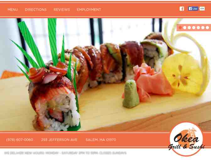 Okea Grill & Sushi $25 gift certificate