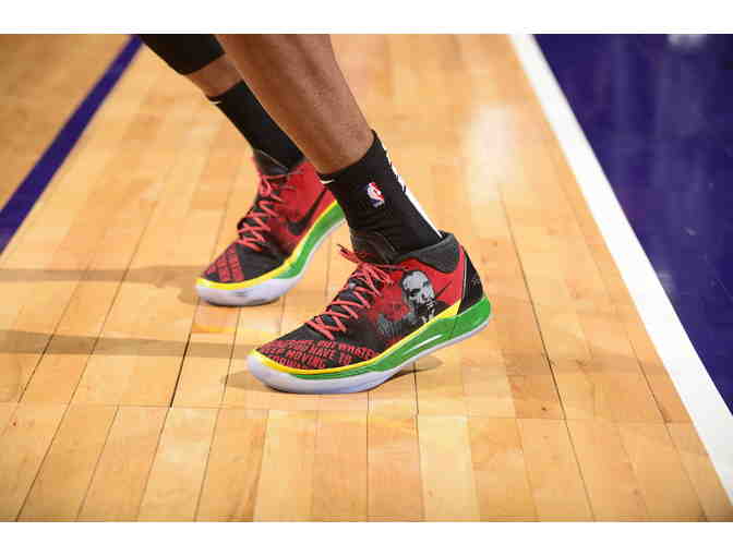 Mikal Bridges Custom, Game Worn BHM Nike Shoes