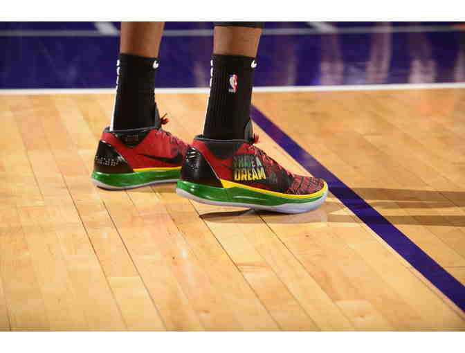 Mikal Bridges Custom, Game Worn BHM Nike Shoes