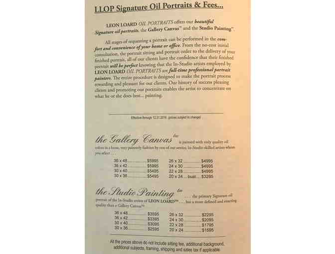 Leon Loard Oil Portraits: $1150 Gift Certificate toward Gallery Canvas or Studio Painting