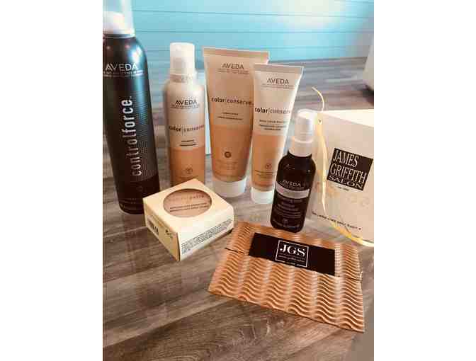 James Griffith Salon: $50 Gift Card & $140 Basket of Aveda products