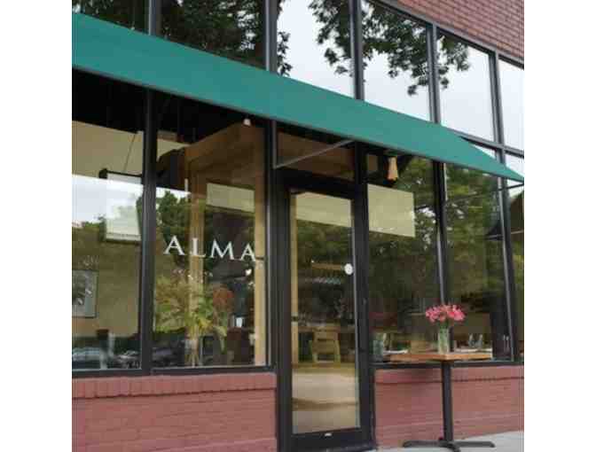 Dinner for six guests to join Bert and Suzie Colianni at Restaurant Alma on 1/11/2020
