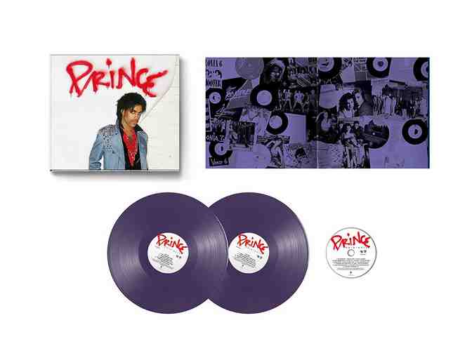 Prince Basket - Prince Twins Jersey, Deluxe Album Set, Funko Pop, and bag