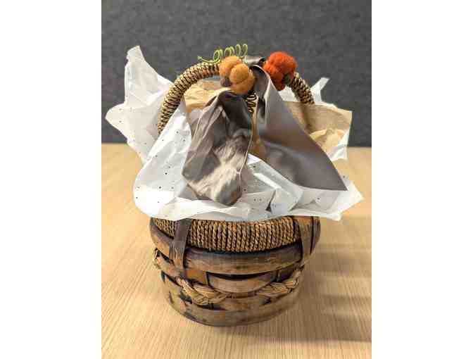 Selection of 10 hand-painted any occasion cards in wooden gift basket