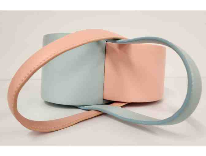 Edie Parker Double Shot Leather Bag in Pool/Rose