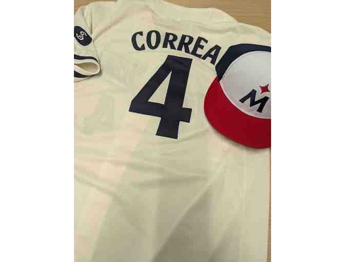 Twins M Hat and Adult XL Correa Jersey