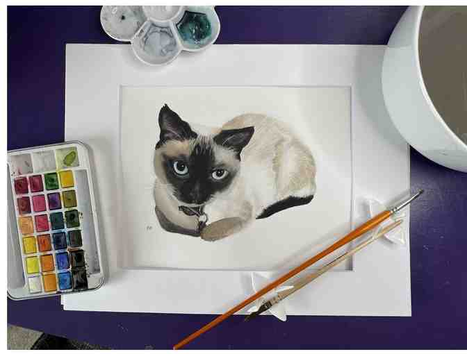 8'x10' Custom Watercolor Pet Portrait