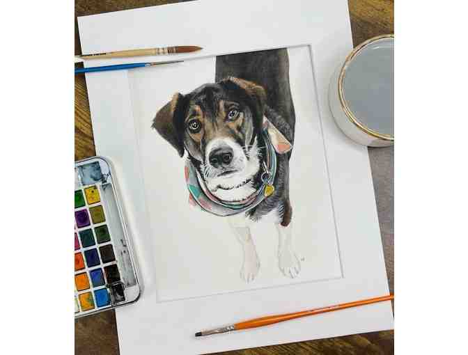 8'x10' Custom Watercolor Pet Portrait