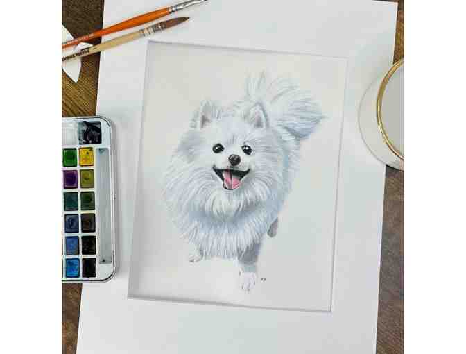 8'x10' Custom Watercolor Pet Portrait