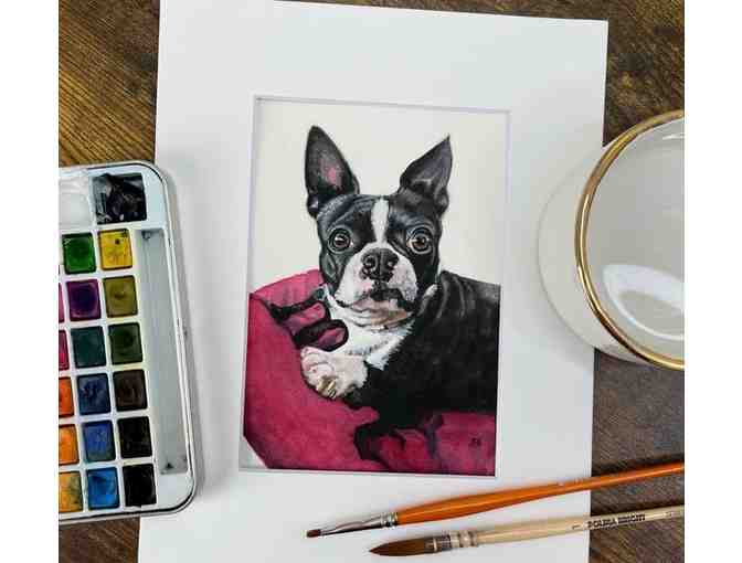 8'x10' Custom Watercolor Pet Portrait