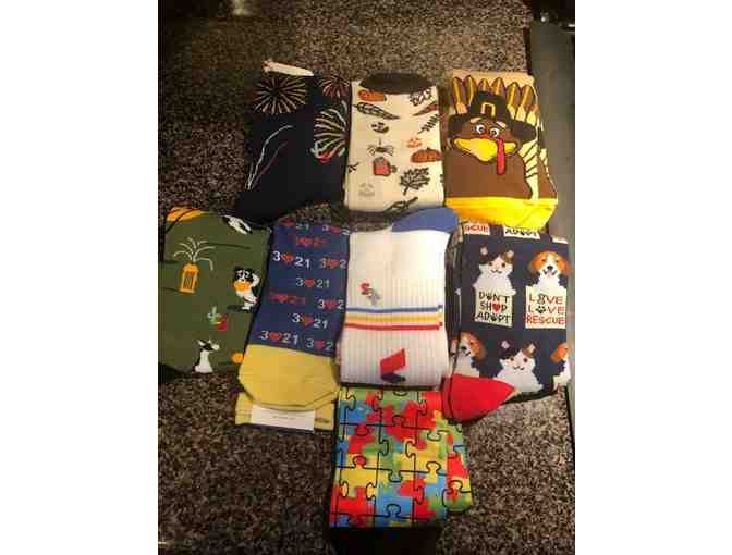 Eight Themed Pairs of John's Crazy Socks!