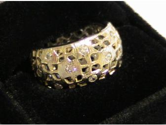 GOLD OVER STERLING SILVER & BRILLIANT CZ RING