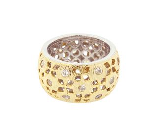 GOLD OVER STERLING SILVER & BRILLIANT CZ RING
