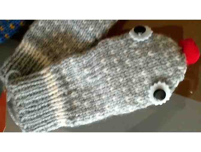 Puppet Mittens - Two (2) Pairs (Grey and Blue)
