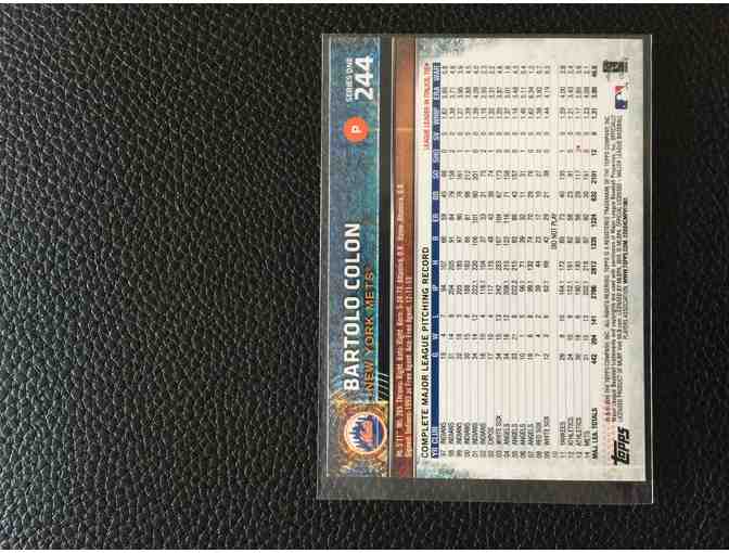 Autographed BARTOLO COLON 2016 Topps New York Mets Card #244
