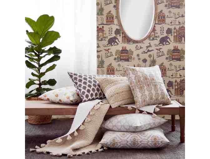 John Robshaw Textiles - Mali Grey Decorative Pillow