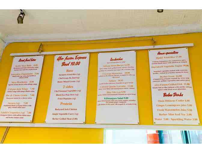 Berber Street Food (Afro Fusion Cuisine) - $80 Gift Card