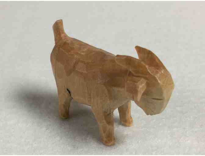 Woodcarving of Donkey, Goat, and Manger